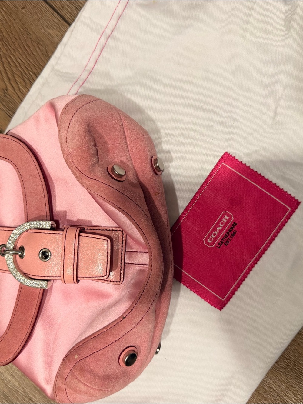 Rare y2k vintage (2004) coach baby pink bow purse